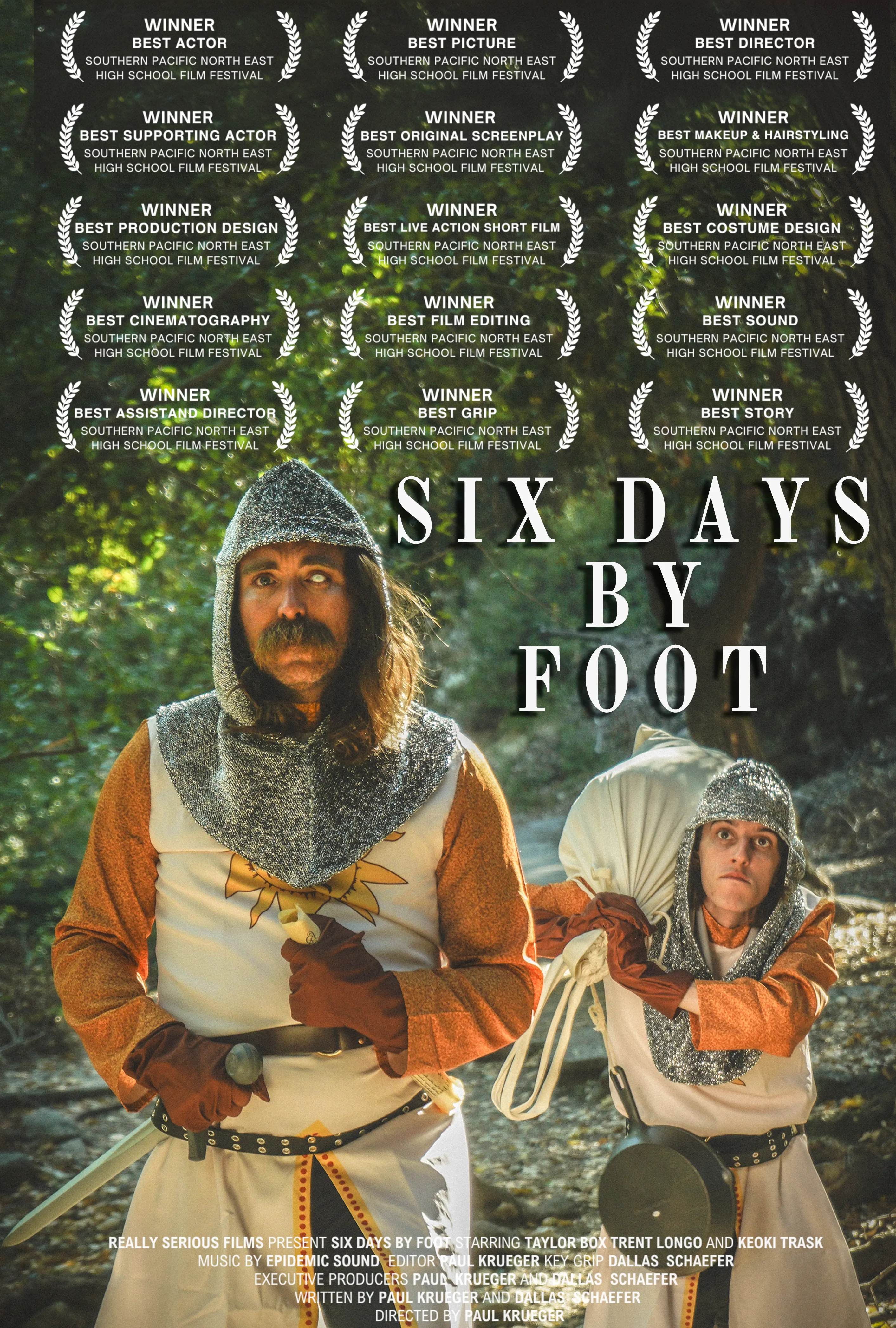 Six Days by Foot poster.